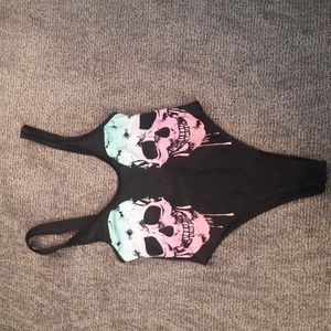 Midnight Hour Ombre Skeleton Swimsuit/leotard Size Medium